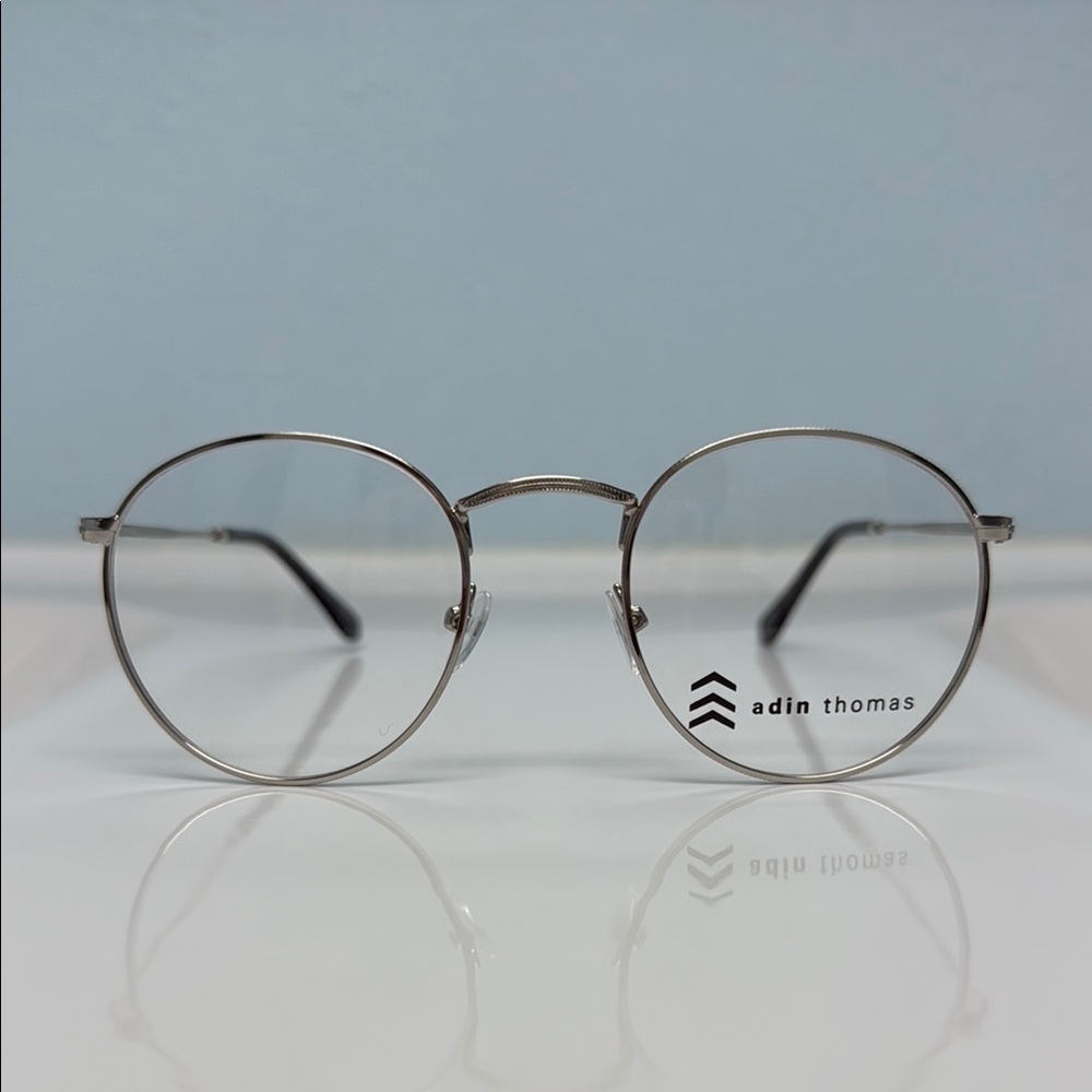 Adin Thomas Silver Round Glasses AT-428
